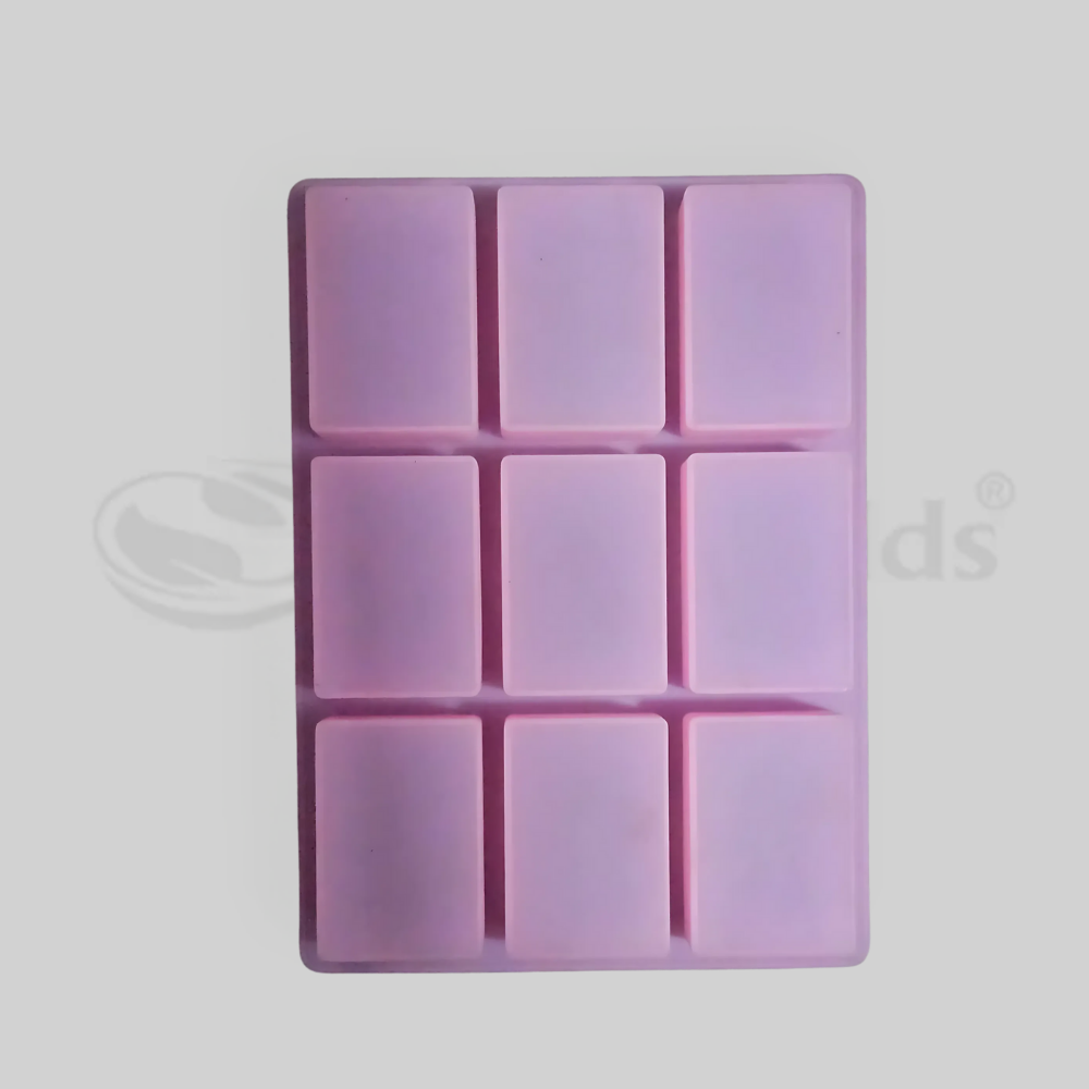 SILICOMOLDS - 110gms - Rectangle Shape - 9 Cavities Silicone Soap Mold-URP052SM