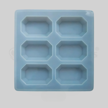 SILICOMOLDS - 85gms - Octagonal Shape - 6 Cavities Silicone Soap Mold-URP057SM
