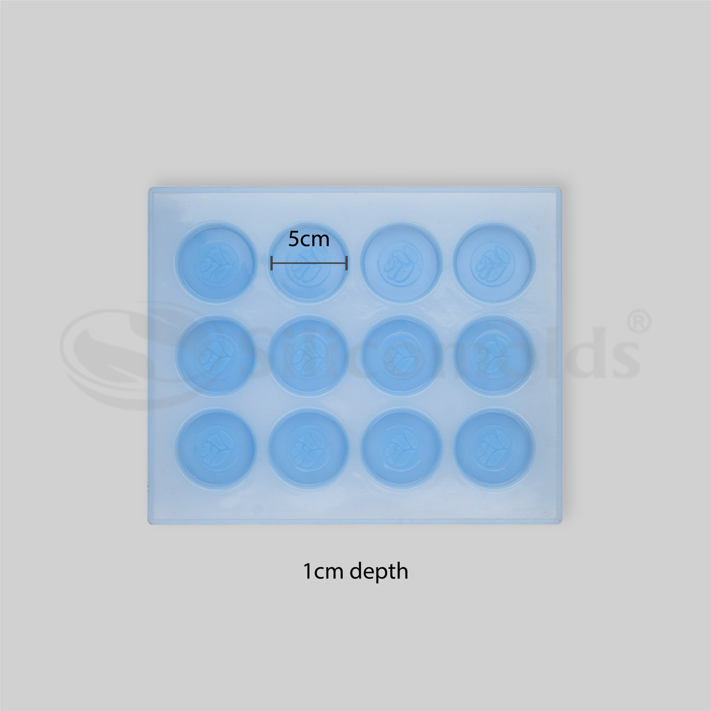 SILICOMOLDS -15gms - Round Shape-12 Cavities Silicone Soap Mold-URP007SM