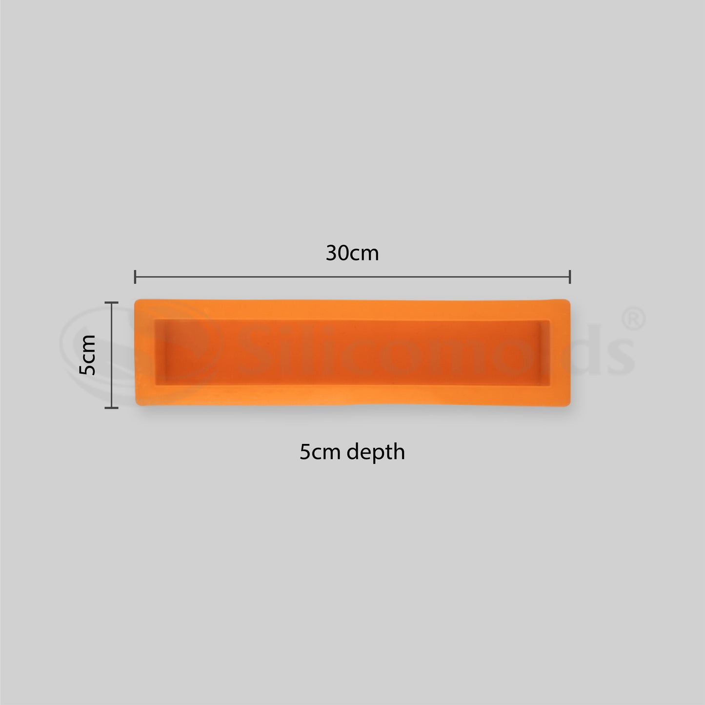 SILICOMOLDS - 1 KG - 2" X 2" X 12" - Silicone Loaf Mold-URP018SM