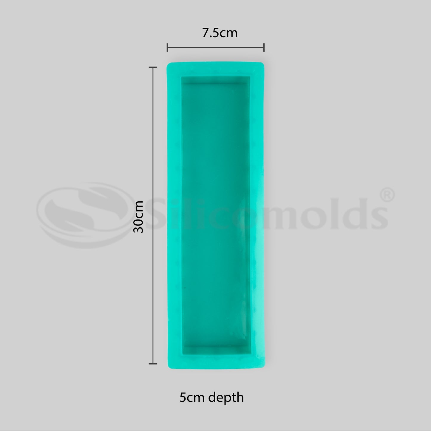 SILICOMOLDS - Silicone Rectangle Loaf Mold-1.5 Kgs- 3" X 2" X 12"- URP020SM