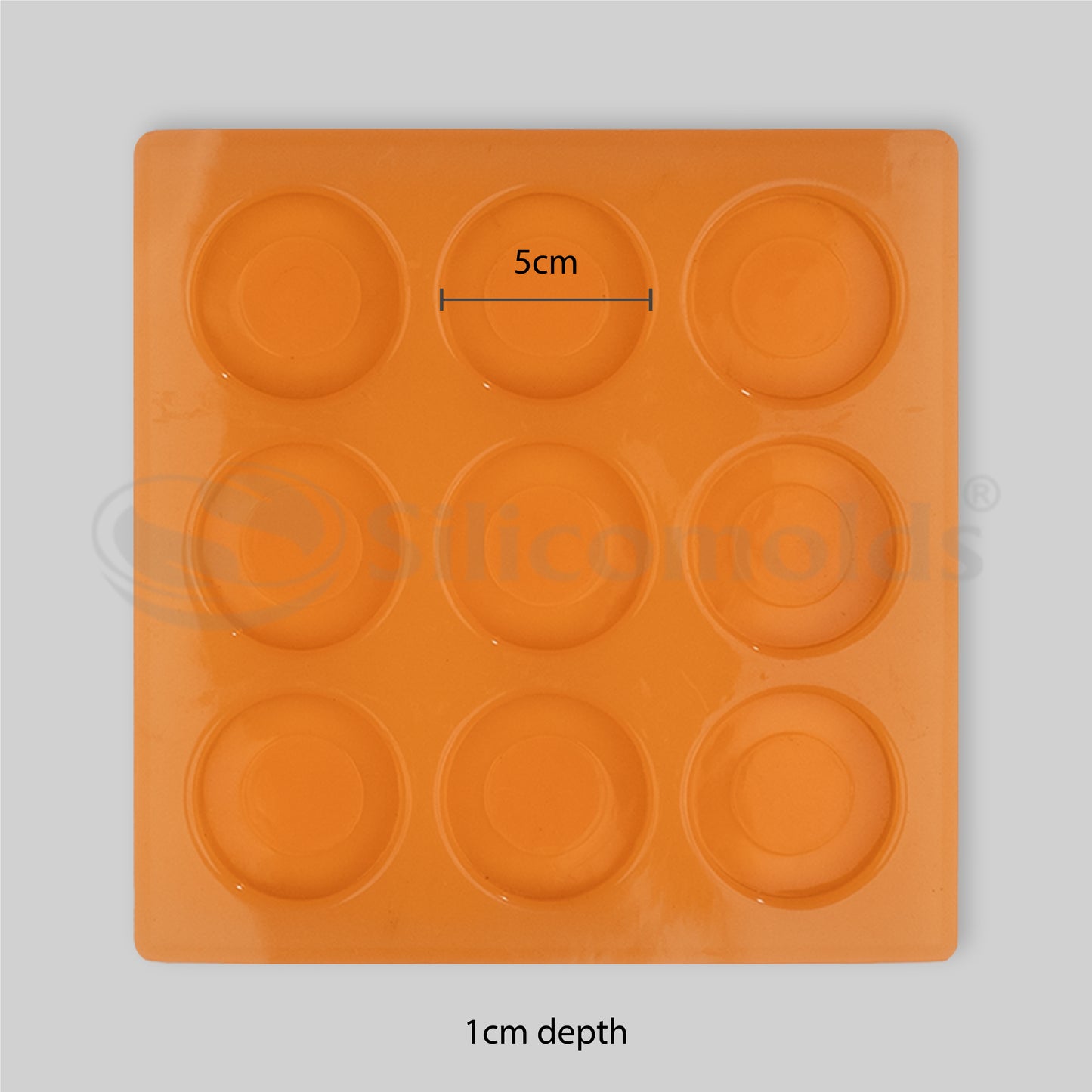 SILICOMOLDS -20gms - Round Shape - 9cavities Silicone Soap Mold-URP025SM