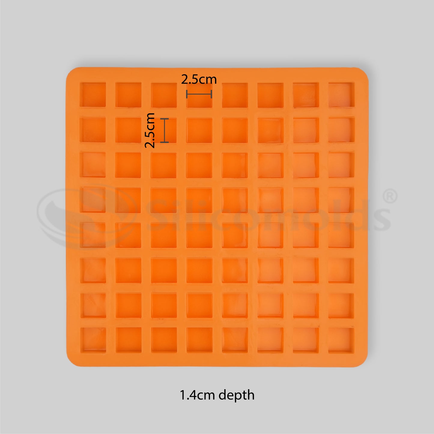 SILICOMOLDS -08gms - Square Shape - Silicone Soap Mold - URP045SM