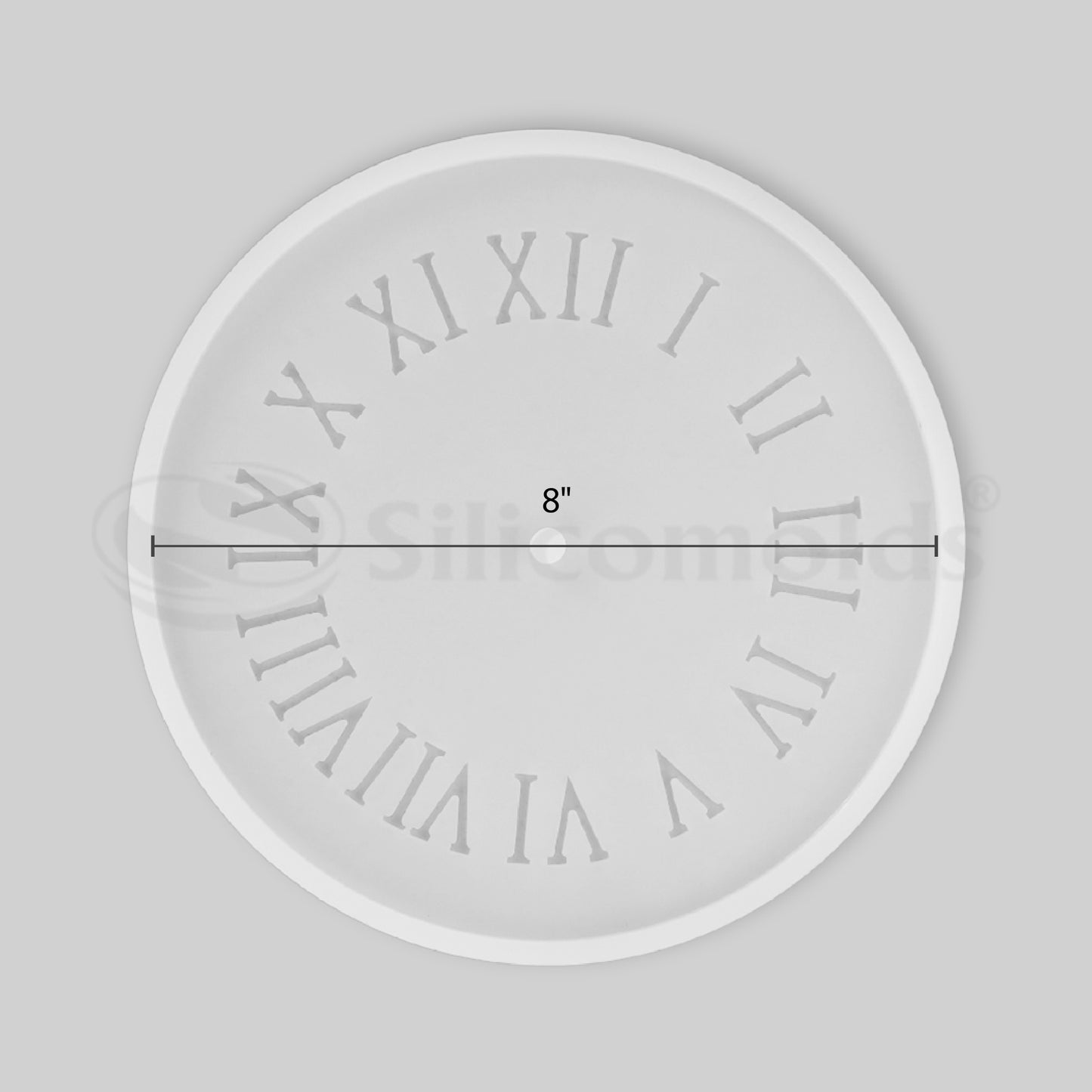 SILICOMOLDS - 8" CLOCK RESIN MOLD - URP075-RM