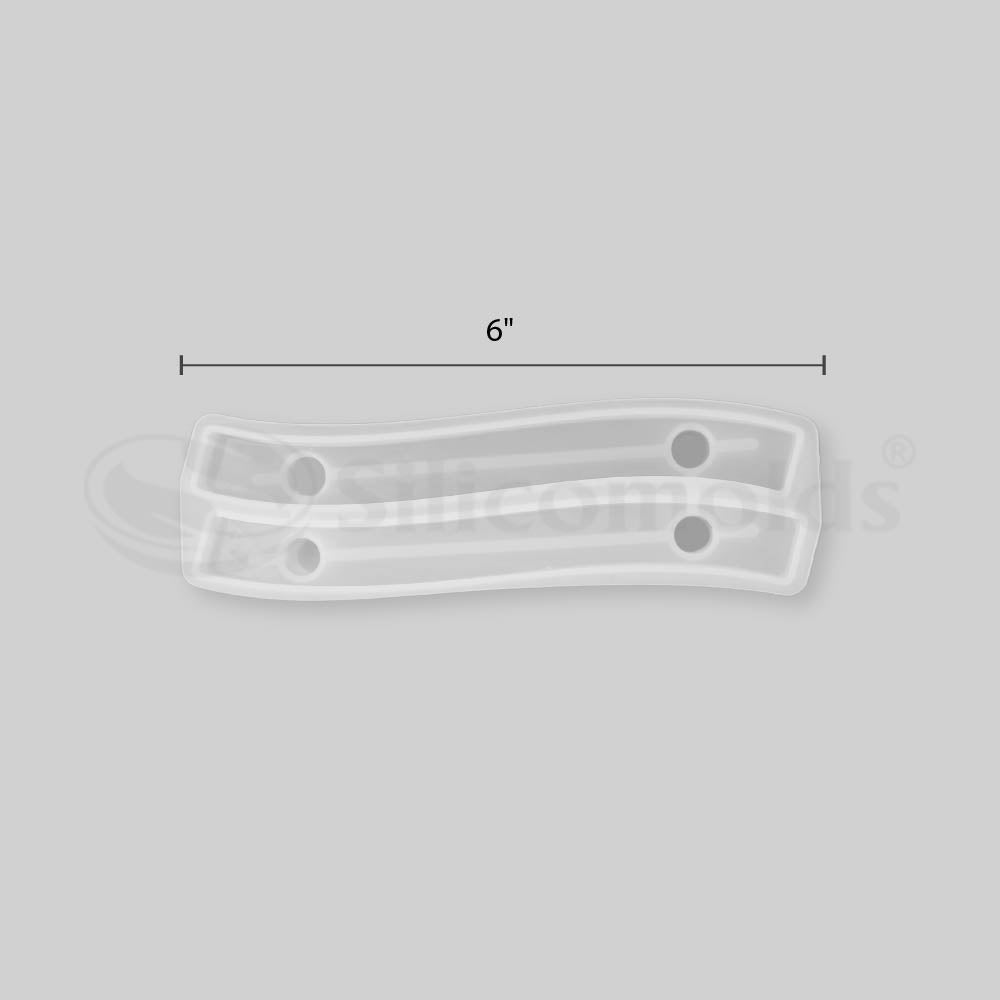 SILICOMOLDS - 6" TRAY HANDLE CURVE - RESIN MOLD - URP108-RM