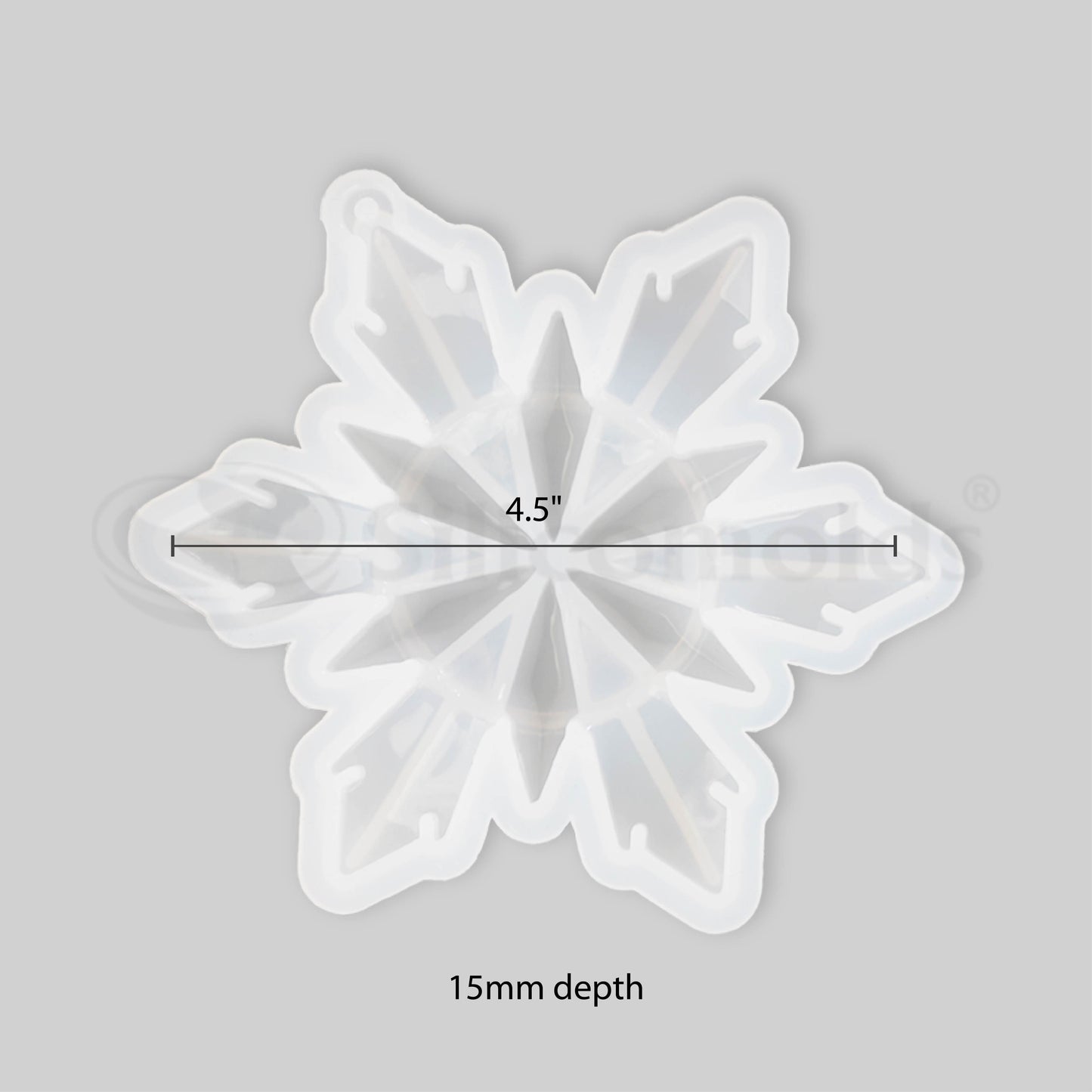 SILICOMOLDS - 4.5" STAR STAR FLAKES RESIN MOLD - URP109-RM