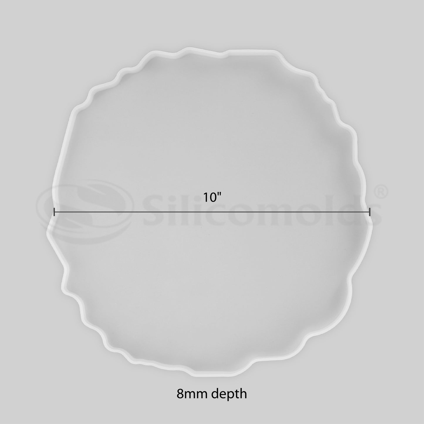 SILICOMOLDS 10" x 8mm AGATE COASTER MOLD URP197RM