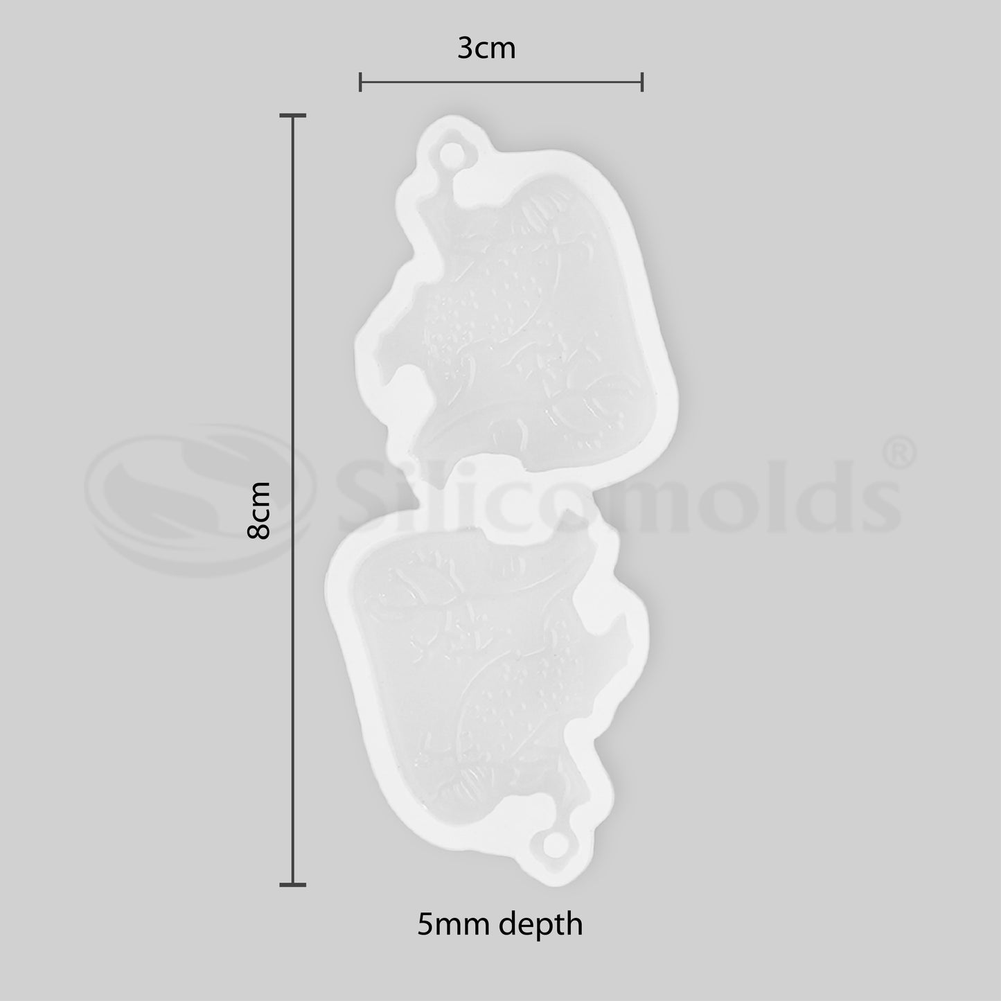 SILICOMOLDS-BIO HEART KEYCHAIN MOLD - URP233RM