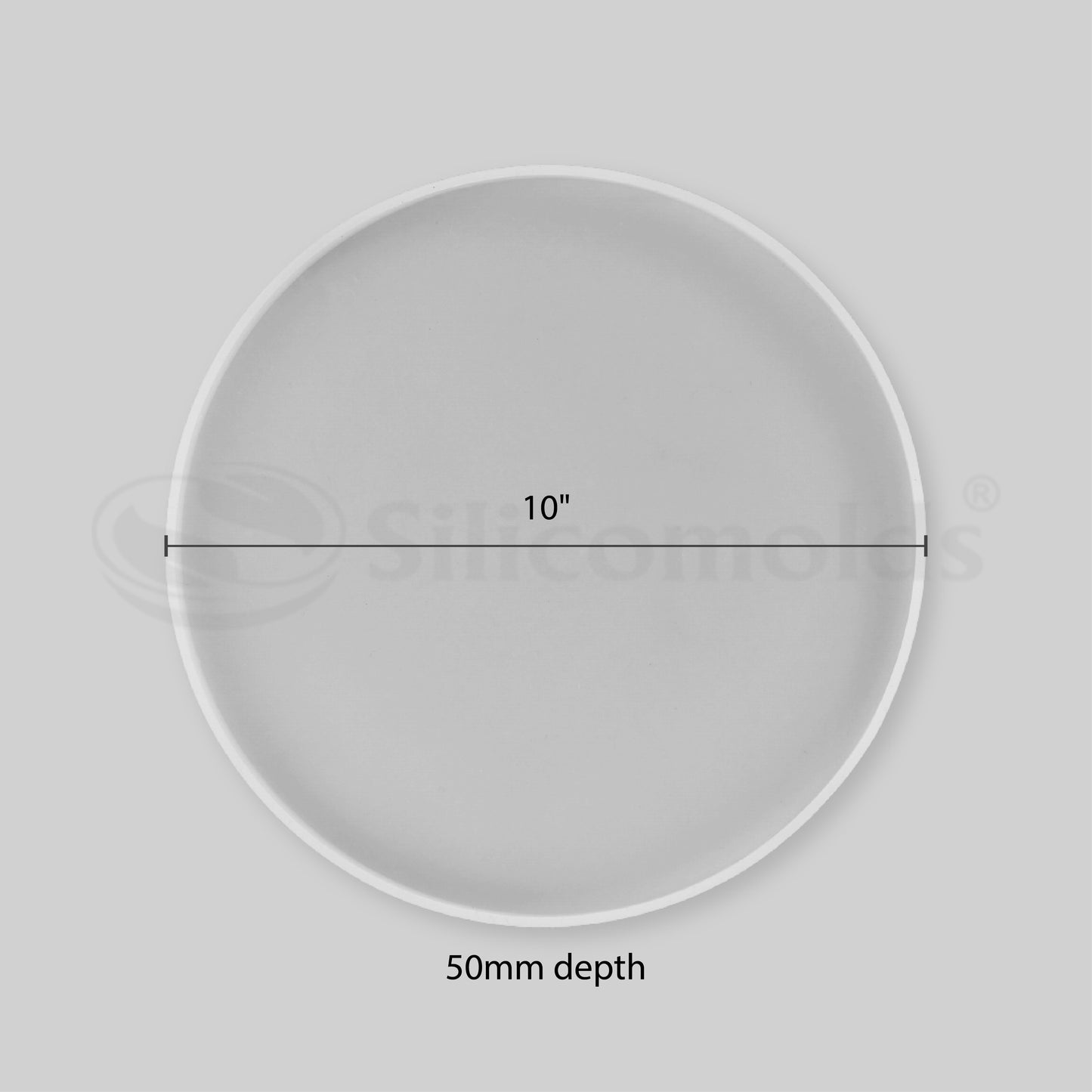 SILICOMOLDS - 10" X 50MM - ROUND - DEEP CASTING - SILICONE MOLD - URP246- RM