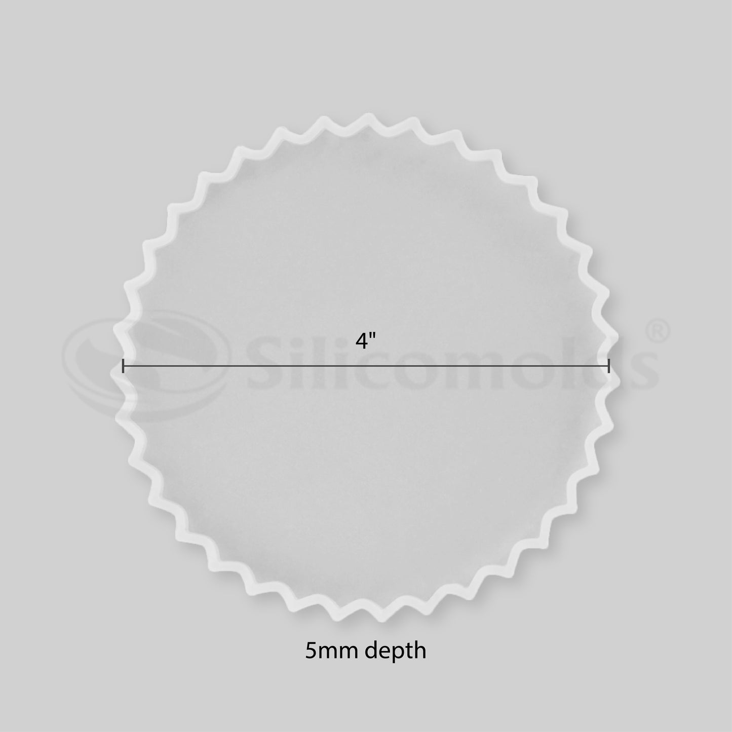 SILICOMOLDS-4" CRINKET COASTER MOLD - URP279RM