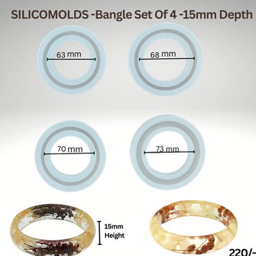 SILICOMOLDS -Bangle Set Of 4 -15mm Depth-URP-319-RM