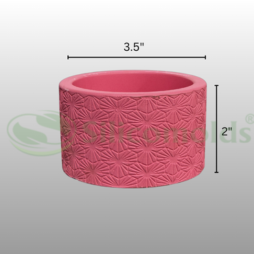 SILICOMOLDS-3.5"Zehhex design planter molds-URP268PM