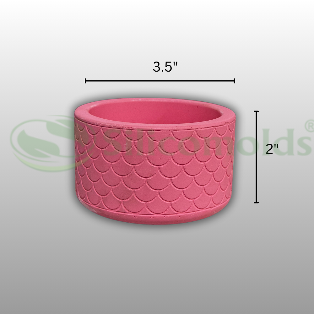 SILICOMOLDS-3.5" PLANTER DESIGN 3 MOLDS-URP-270RM