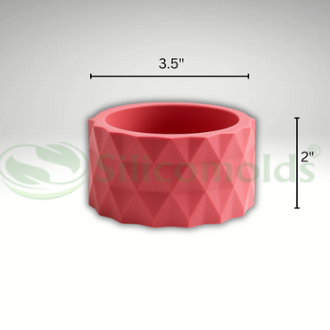 SILICOMOLDS - Diamond Cut Planter Mold - 3.5" X 2"HGT - URP257PM
