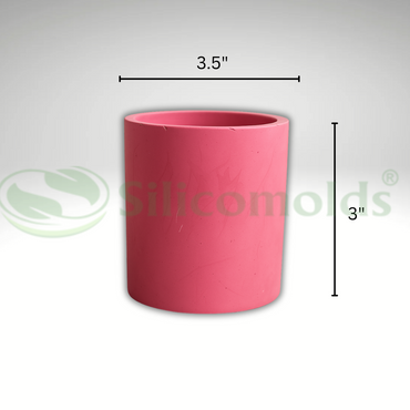 SILICOMOLDS - 3.5" W X 3" hgt - Plain Planter Mold- URP322PM