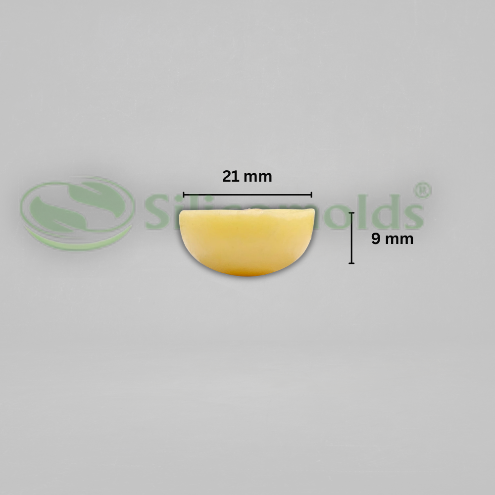 Silicomolds - Ghee Diya Mold - 3gms - Flat Bottom - 21 X 9.5 Mm - 50 Cavities - URP367GD