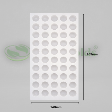Silicomolds - Ghee Diya Mold - 3gms - Flat Bottom - 21 X 9.5 Mm - 50 Cavities - URP367GD