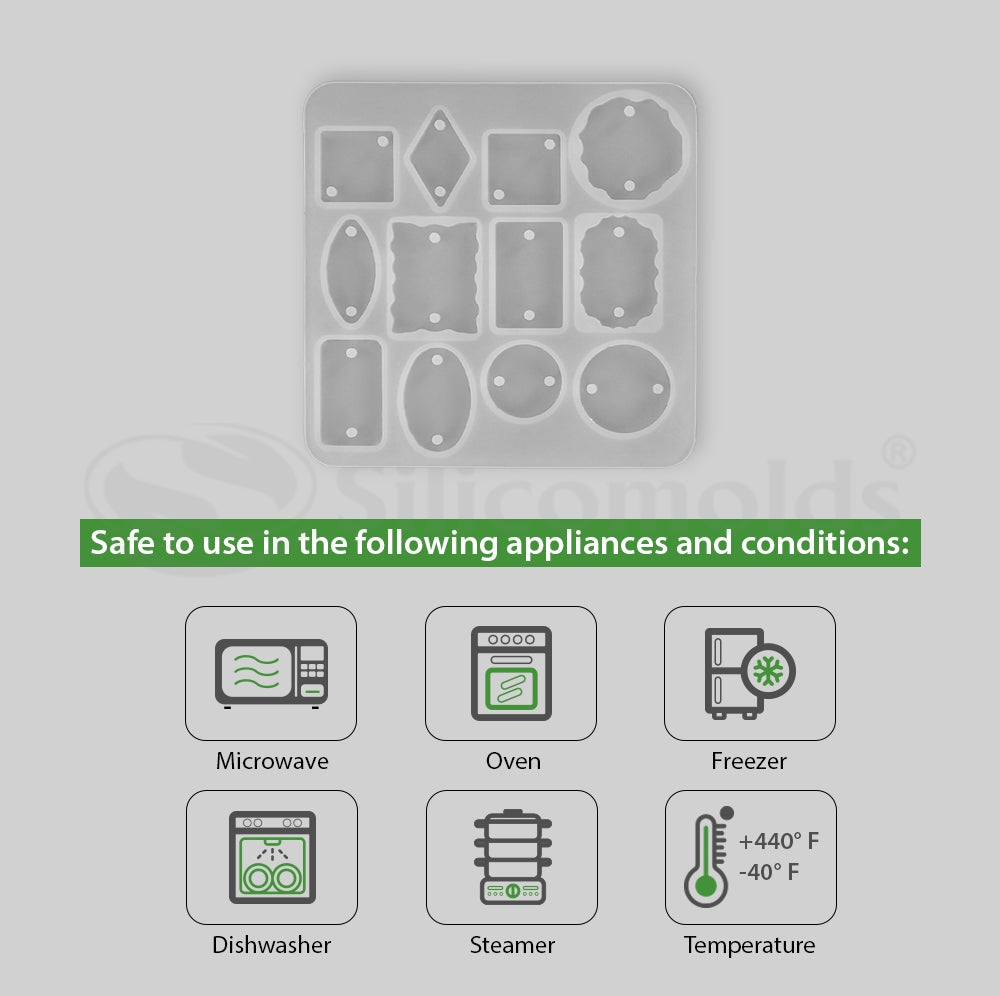 SILICOMOLDS - 12 CVT BASIC SHAPE RAAKHI MOLD - URP217-RM