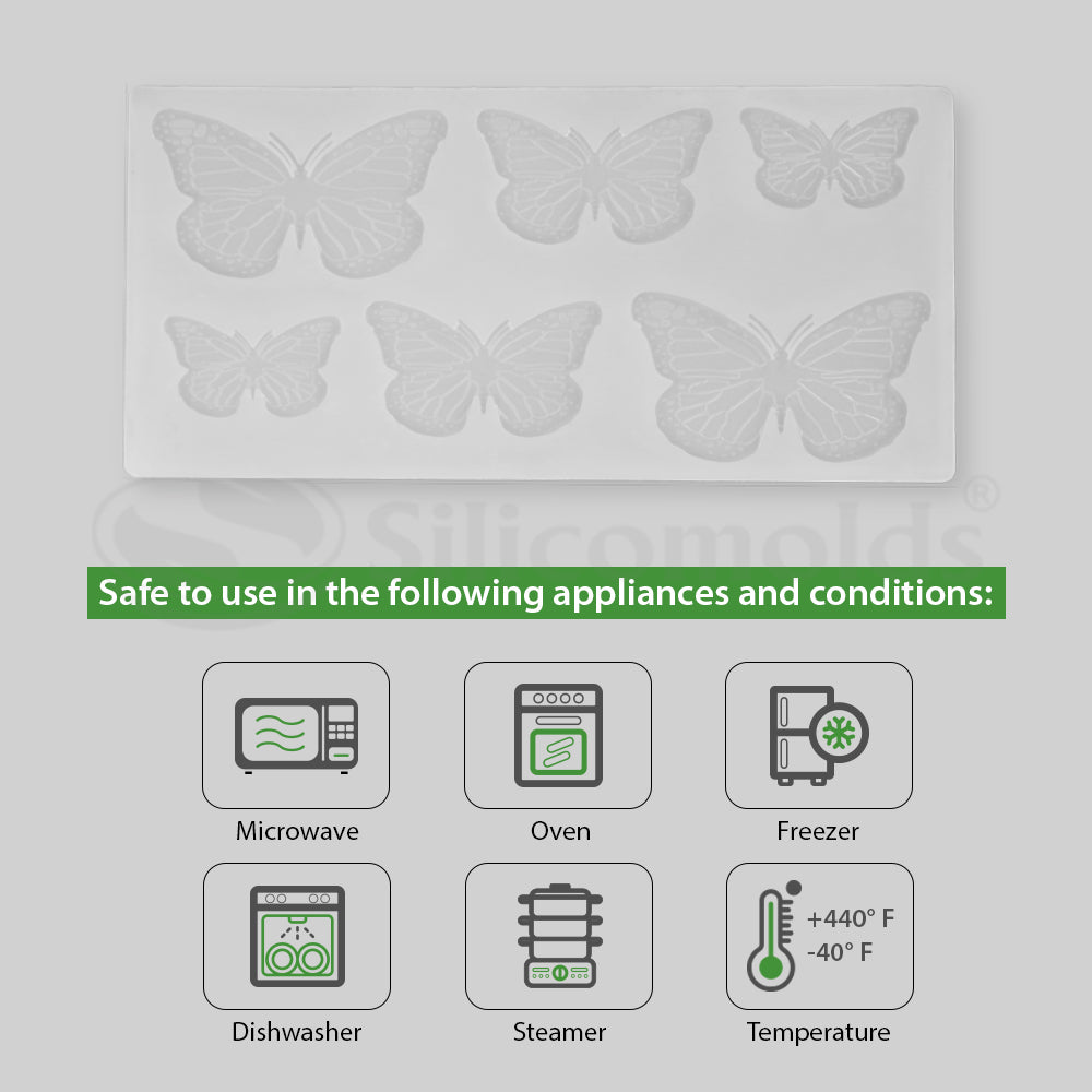 SILICOMOLDS-3DBUTTERFLY RESIN MOLD -URP-262-RM