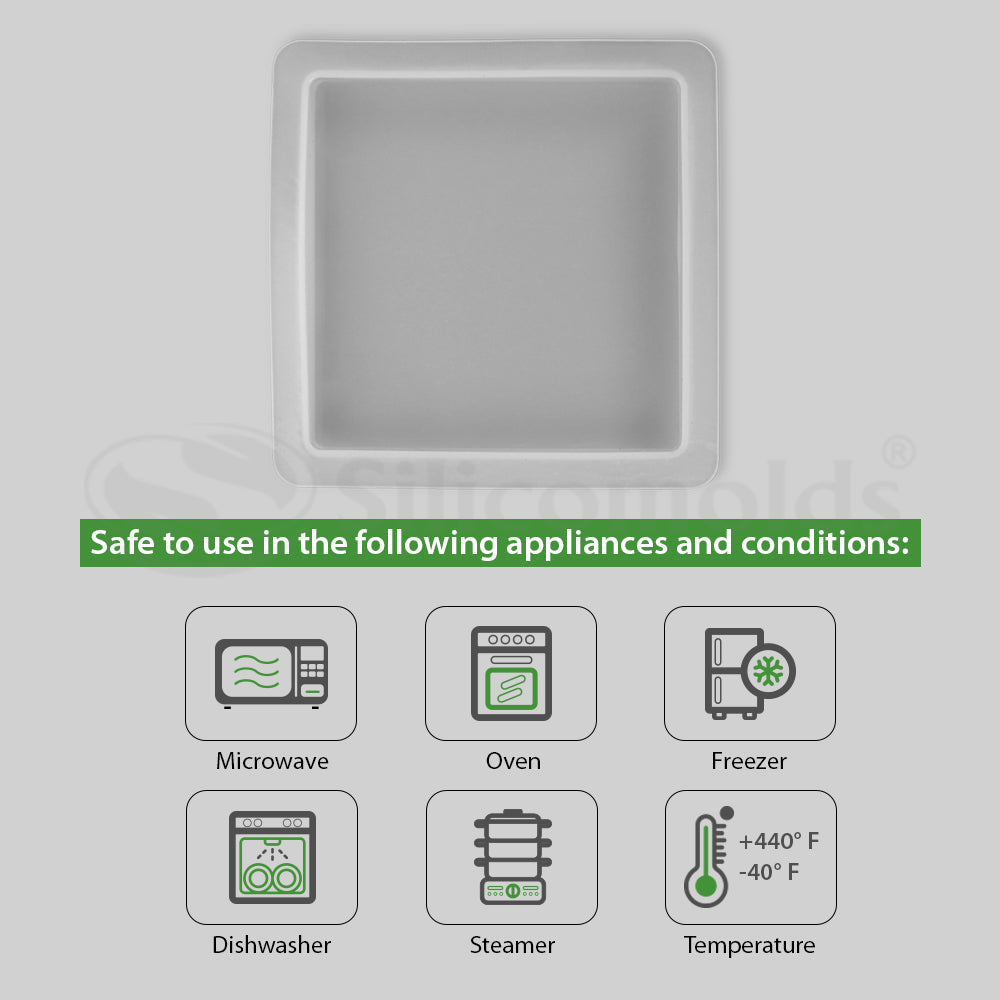SILICONE COASTER MOLD - SQUARE - SINGLE CAVITY - URP054-RM