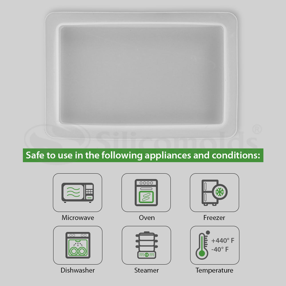 SILICOMOLDS COASTER MOLD - RECTANGLE - SINGLE CAVITY - 119 X 70 X 11 - URP056-RM