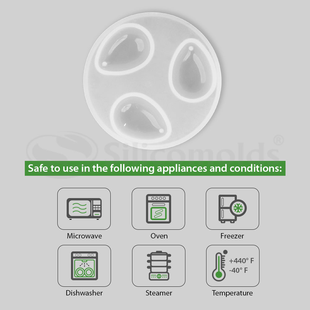 SILICOMOLDS - SILICONE WATER DROP RESIN MOLD - URP071-RM"