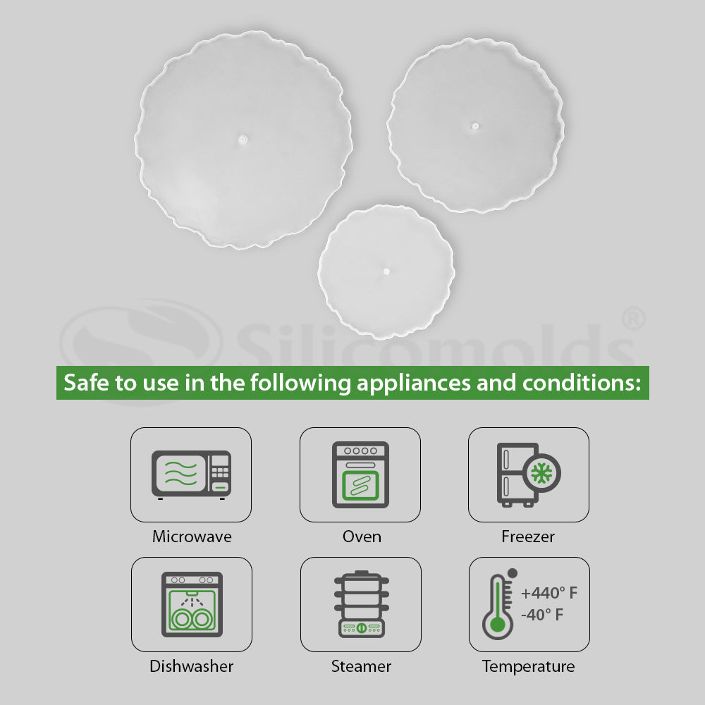 SILICOMOLDS 3PC CAKE STAND MOLD URP116RM