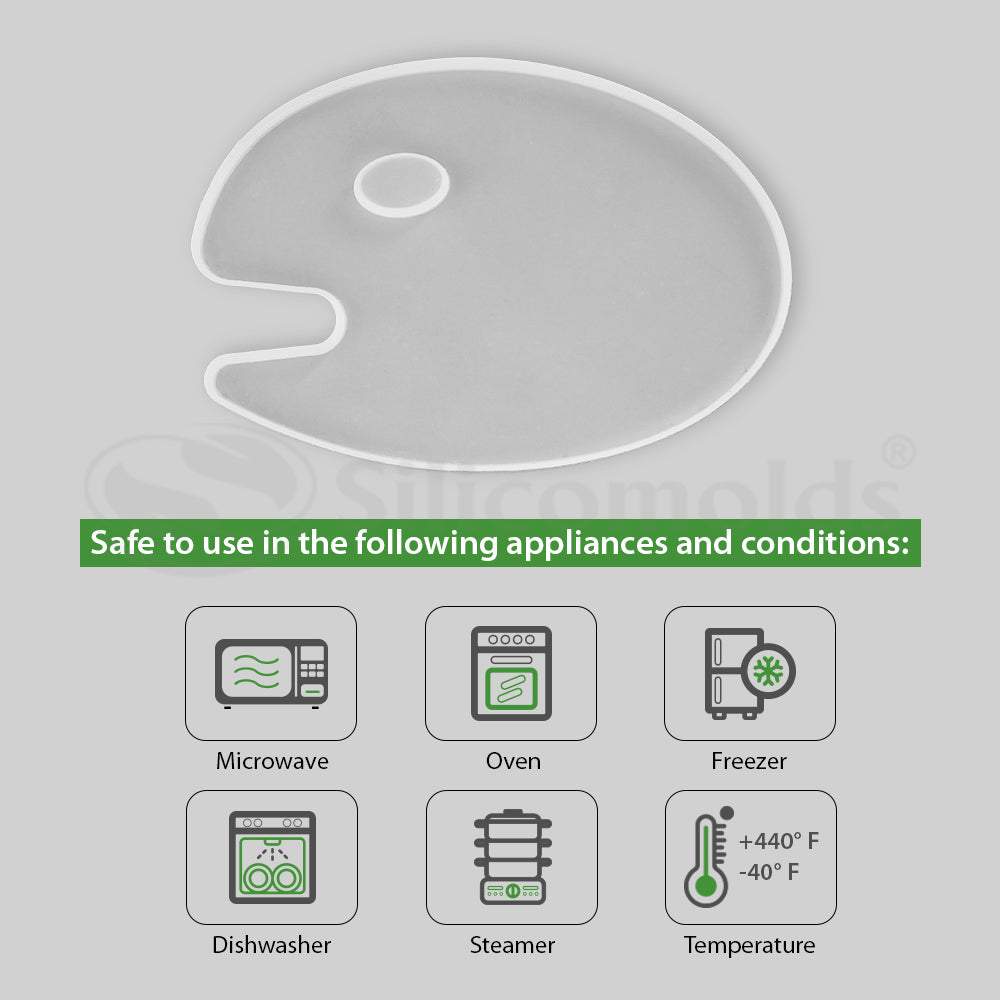 SILICOMOLDS 7" COLOR PALETTE SILICONE MOLD URP132RM