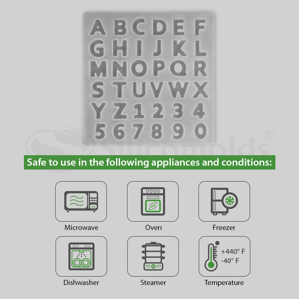 SILICOMOLDS- Alphabet Mold Small URP141RM