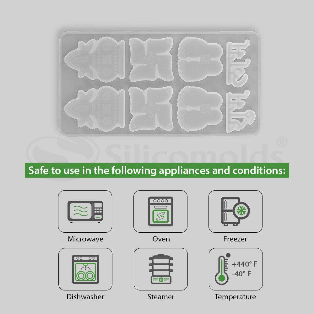 SILICOMOLDS-2" SHUBH LABH - SILICONE MOLD - URP223-RM
