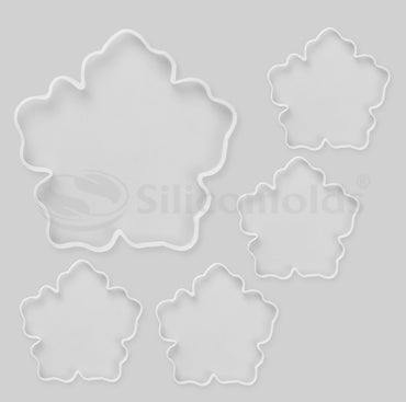 SILICOMOLDS - 14" FLOWER PLATTER / COASTER + 4PC 5"FLOWER COASTER MOLD - URP125- RM