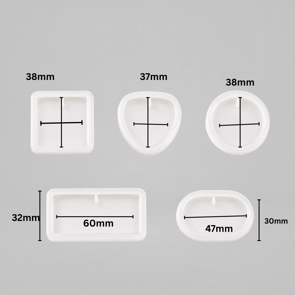 Silicone Pendant Mold Set Of 5 Design 2-URP408RM