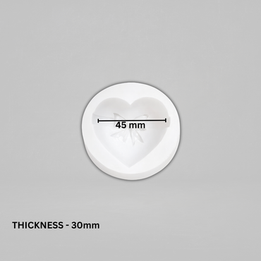 "Silicomolds - Heart With Bow - Candle / Wax / Soap Mold - URP386CM