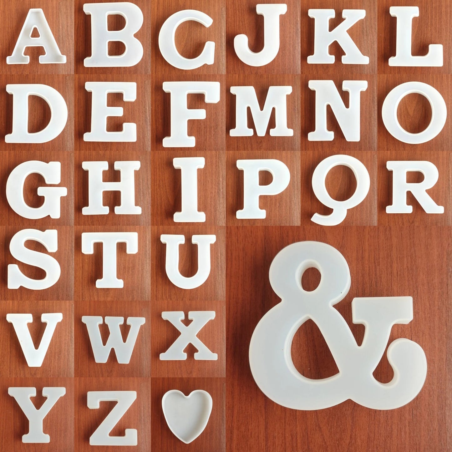 SILICOMOLDS - 5.5 " Alphabet Set Mold (28letter) - URP183RM