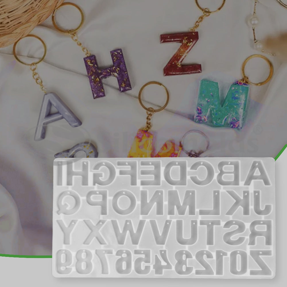 SILICOMOLDS - Silicone Alphabet Reverse Mold With Hole - URP068RM