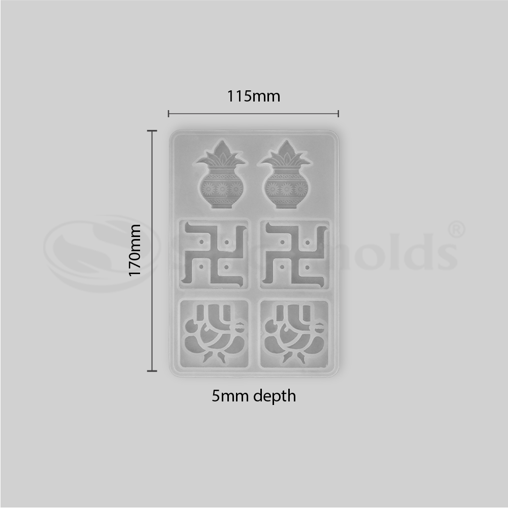 SILICOMOLDS-SWASTIK GANESH MOLD-URP-277-RM