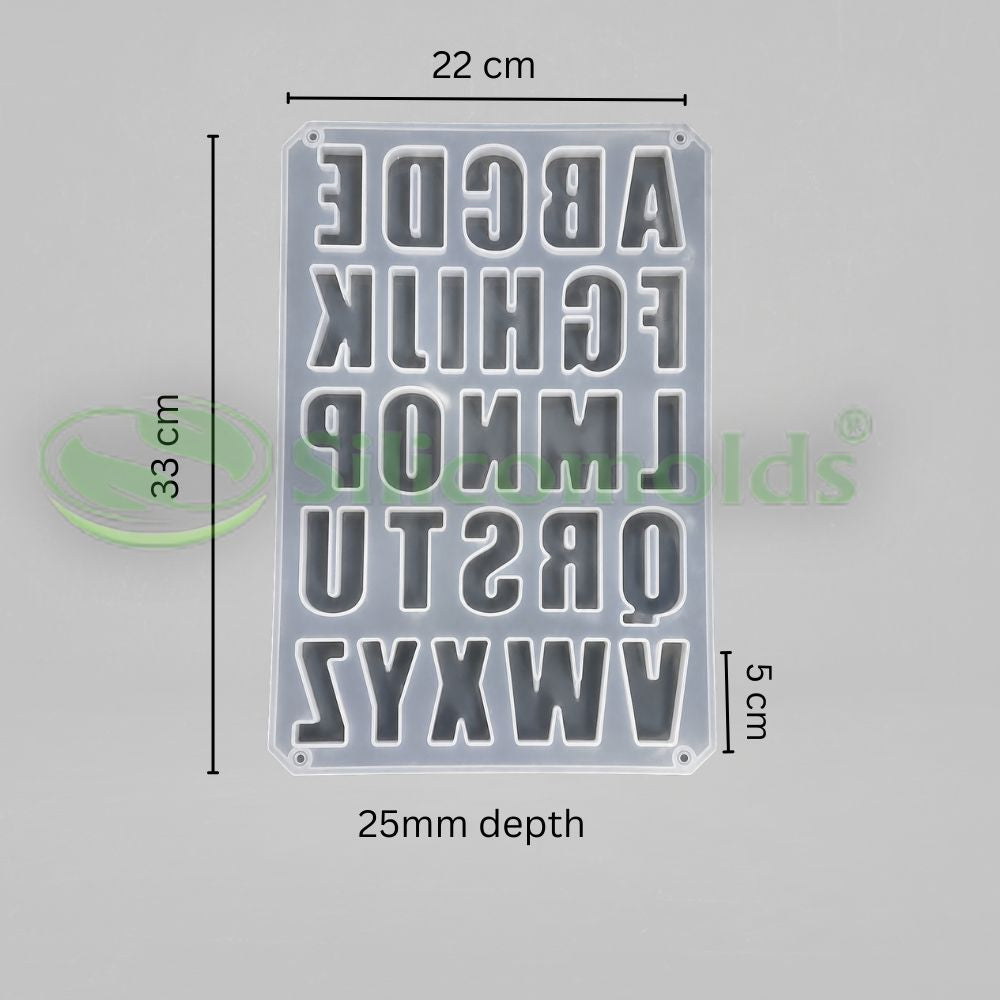 silicomolds - Alphabet Decorative Concrete Molds-URP418RM