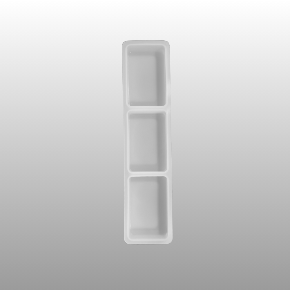 SILICOMOLDS – 40gms – Rectangle -3 Cavities Silicone Soap Mold-URP060SM