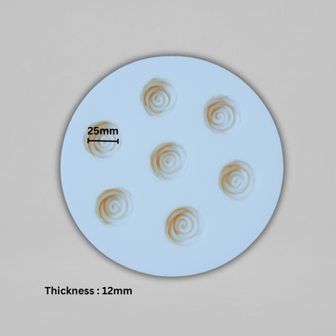Silicomolds - Small Rose Shape Candle / Wax 7 Cavities Silicone Mold - URP359CM