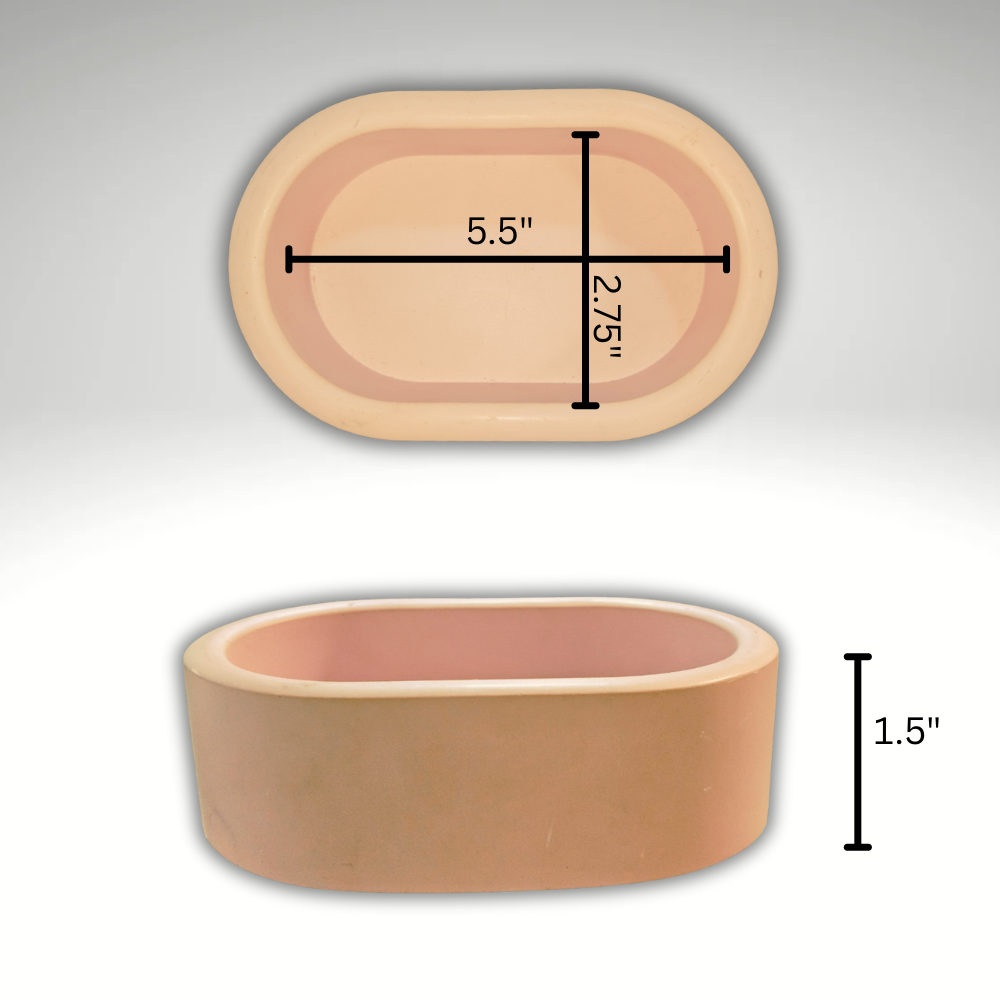 SILICOMOLDS - Oval Trinket Planter Mold URP321PM