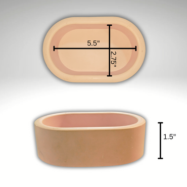 SILICOMOLDS - Oval Trinket Planter Mold URP321PM