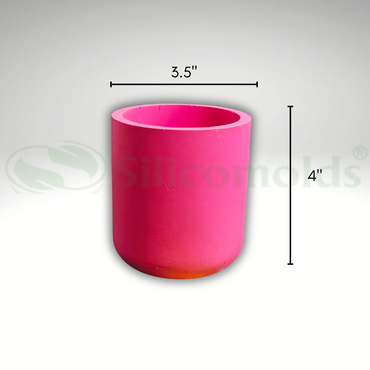 SILICOMOLDS - 3.5" W X 4 " L - Rounded Bottom Planter Mold- URP330-PM