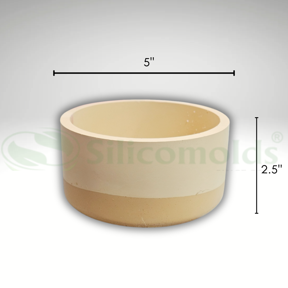 SILICOMOLDS - 5" W x 2.5" L - Planter Mold- URP332PM