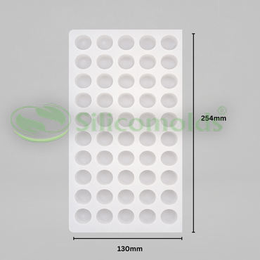 Silicomolds - Ghee Diya Mold - 2.75gms - round Bottom - 20 X 9.5mm - 50 Cavities - URP377GD