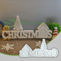 Silicomolds - 12" Christmas home decor mold - URP374RM