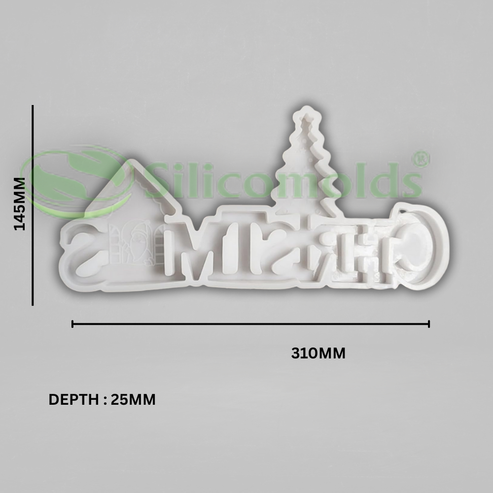 Silicomolds - 12" Christmas home decor mold - URP374RM