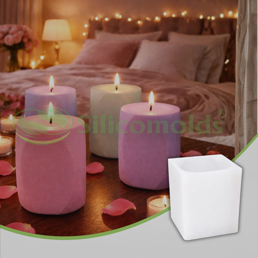 Silicomolds - 2" X 3" Octagonal Pillar Mold - URP388CM