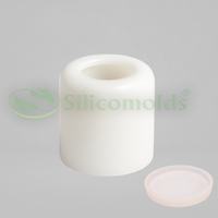 Silicomolds - Silicone candle/wax jar mold with lid - 3.5"W x 4" L - rounded bottom -URP354WM