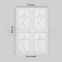 SILICOMOLDS-Ganesh Rectangle Shape Keychain Molds-URP315RM