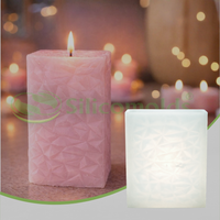 Silicomolds - 4" Textured Square Pillar Mold - URP387CM